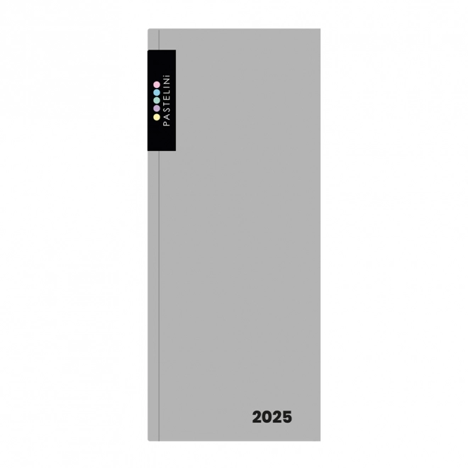 Mesačný diár 2025 šedá PASTELINI