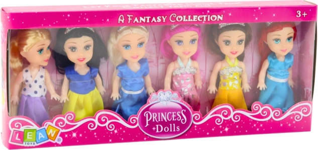 Súprava Mini Bábik Princezien Rozprávkové Šaty