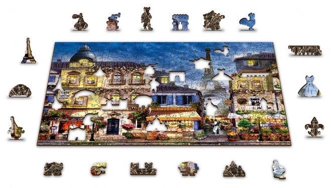 Drevené puzzle raňajky v Paríži 2v1