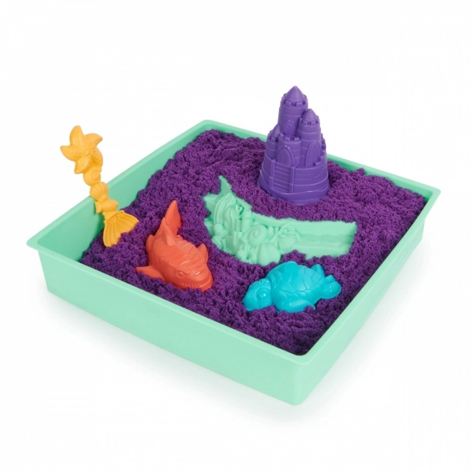 Kinetic Sand krabica tekutého piesku s podložkou fialová