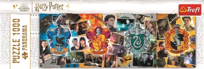 Panoramatické puzzle Harry Potter: Čtyři bradavické koleje 1000 dielikov