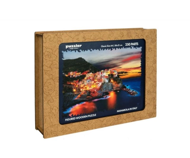 Drevené puzzle Manarola v Taliansku 250 dielikov