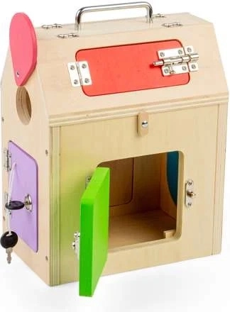 Bigjigs Toys Aktivita tabuľa Domček pre deti