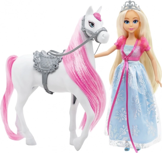 Koník s uzdičkou a sedlom