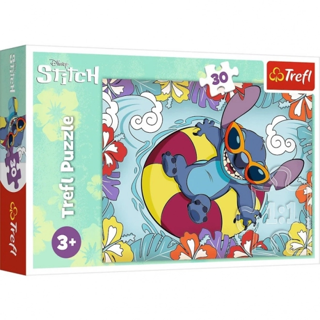 Puzzle 30 Dielikov Lilo a Stitch na Prázdninách