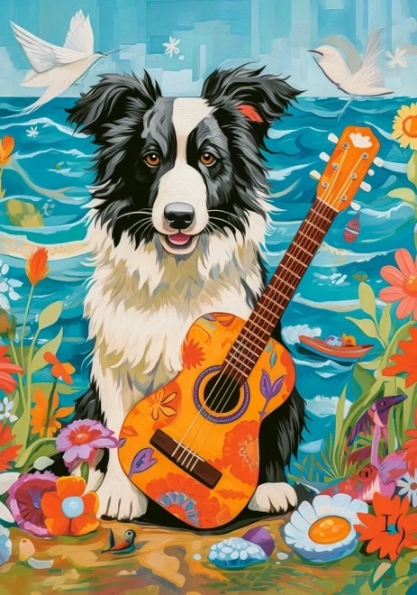 Castorland puzzle šteňatá, gitara a more 500 dielikov