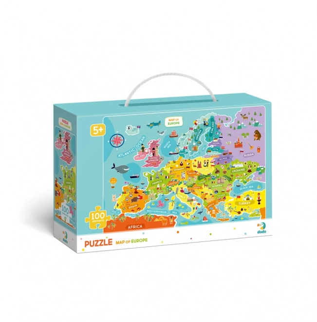 Puzzle mapa Európy 100 dielikov