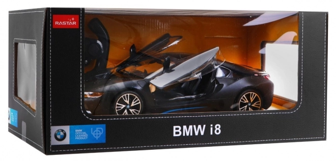 BMW i8 čierne RASTAR 1:14 auto na diaľkové ovládanie + 2,4 GHz diaľkové ovládanie