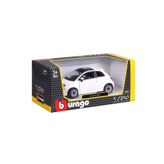 Bburago 1:24 Fiat 500 (2007) biely