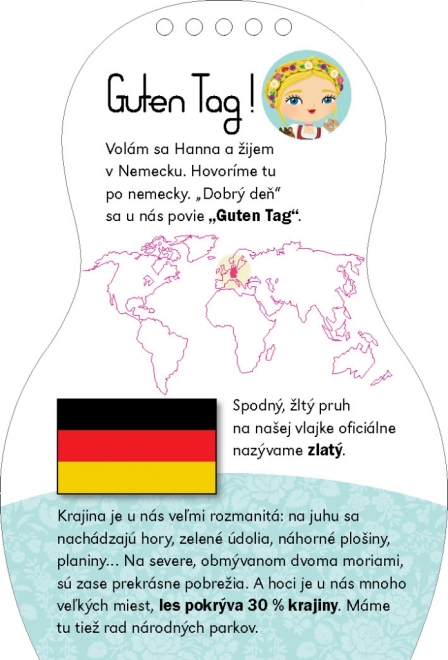 Obliekame nemecké bábiky Hanna – Maľovanky