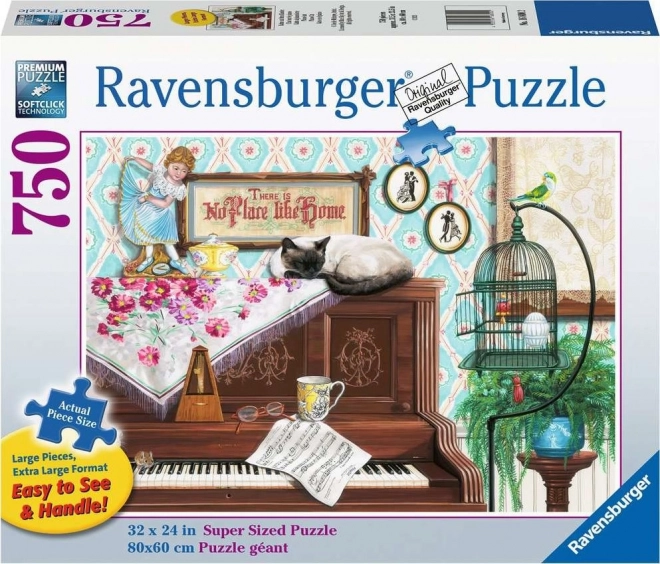 Puzzle Ravensburger - Kot na pianíne 750 dielikov