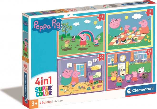 Puzzle 4v1 Super Color - Peppa Pig