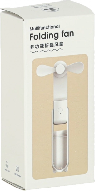 Mini skladací stolný ventilátor s USB ružový