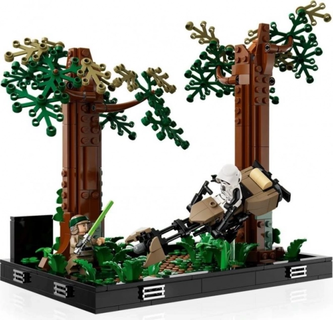 Lego Star Wars Honička spídrů na planéte Endor – diorama