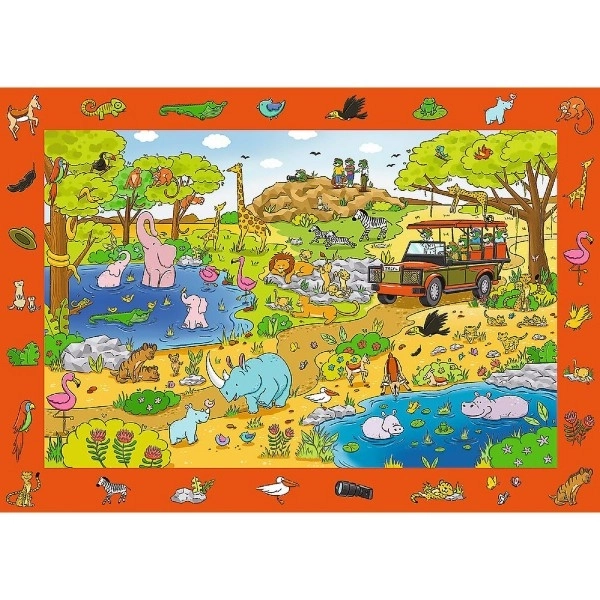 Pozorovacie puzzle Spy Guy Safari 24 dielov