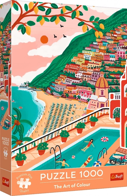 Treflo Puzzle Premium Plus Umenie Farieb: Positano, Taliansko 1000 dielikov