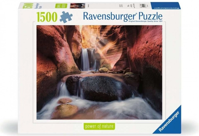 Puzzle Vodopád v Červenom kaňone 1500 dielikov