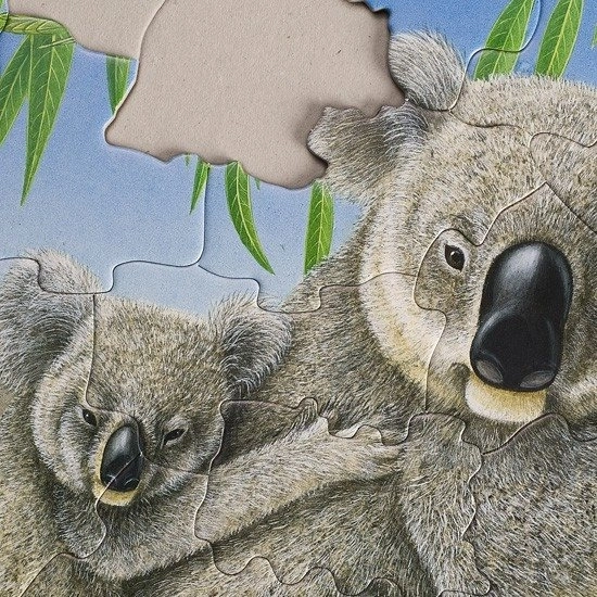 Puzzle Medvedík Koala s mláďaťom 25 dielikov