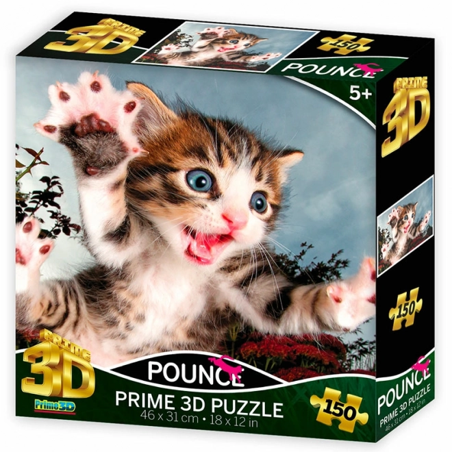 3D puzzle Skákajúca mačka