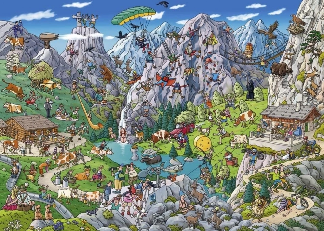 Heye puzzle Alpská zábava 1000 dielov