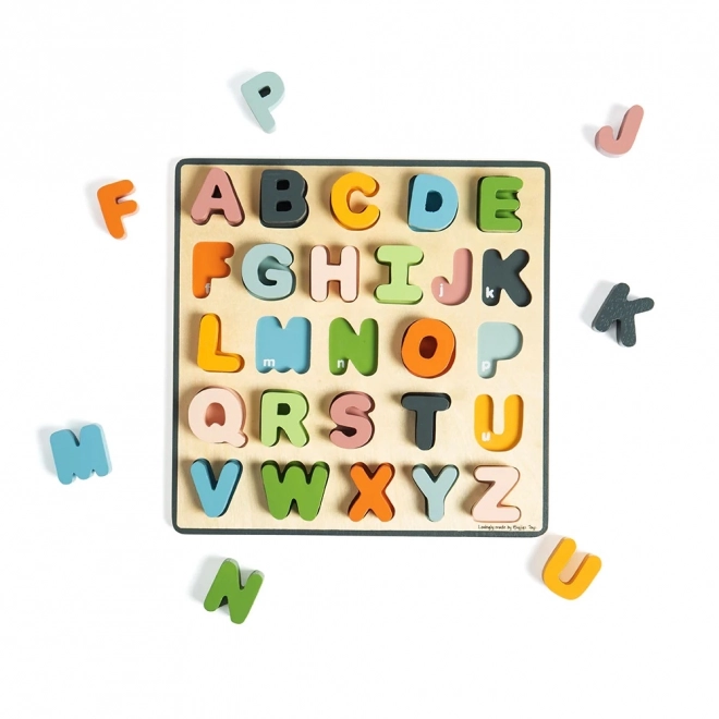 Drevené puzzle veľké písmená ABC