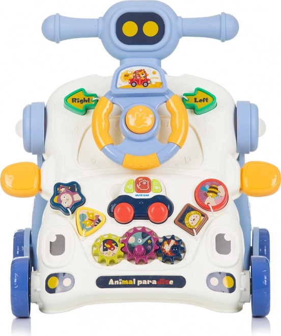 Interaktívne chodítko 3v1 Car modré