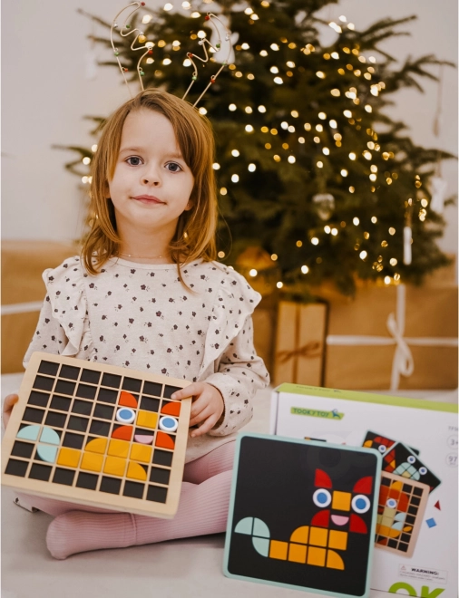 Drevená mozaika Tooky Toy Montessori