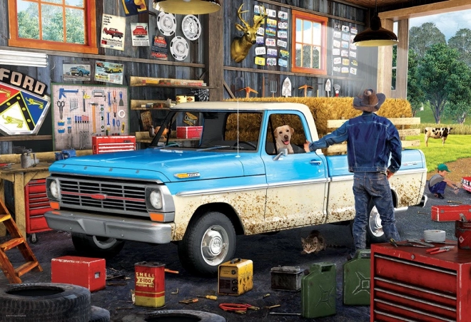 Eurographics Puzzle v plechovej krabičke Pickup Truck 550 dielikov