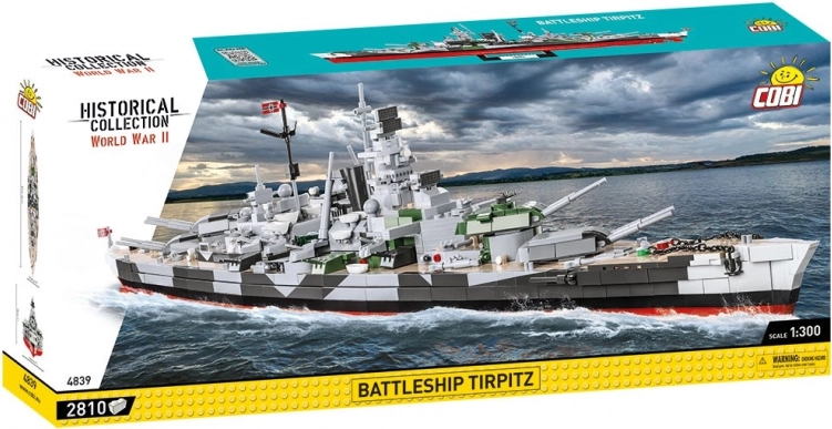 Stavebnica COBI Historical Collection – bojová loď TIRPITZ (1:300, 2810 dielikov)
