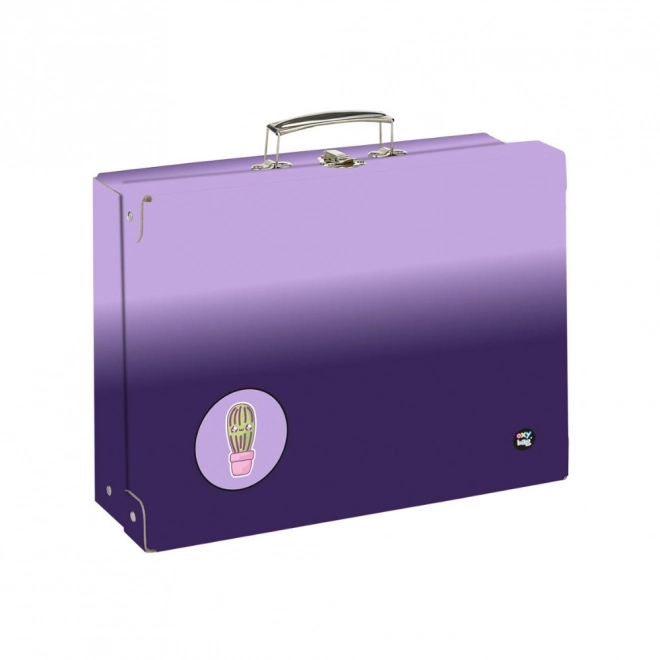 Detský lamino kufrík Ombre Purple