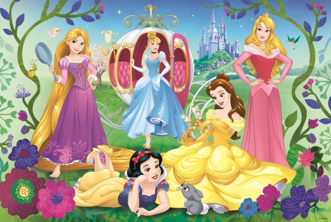 Glitter Puzzle Kufr Disney: Šťastné Princezny 70 Dielikov