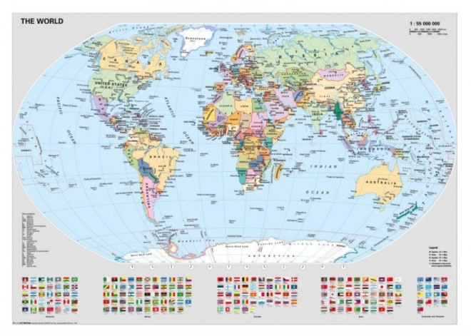 Puzzle politická mapa sveta 1000 dielikov