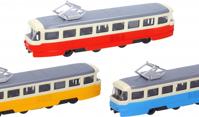 Kovová električka s efektmi 16 cm