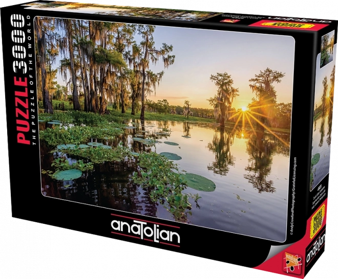 Puzzle Východ slnka nad jazerom Duck Lake