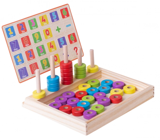 Drevené montessori počítadlo