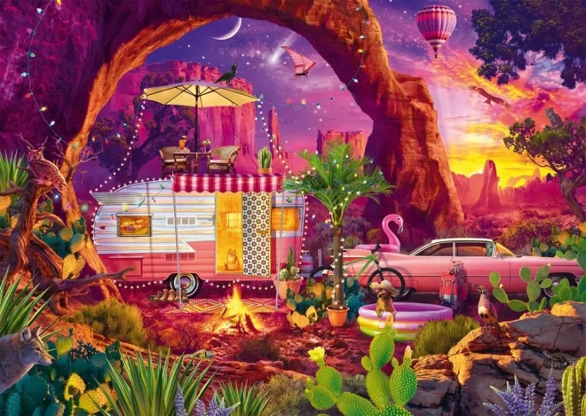 Puzzle Kempovanie v púšti 1000 dielikov