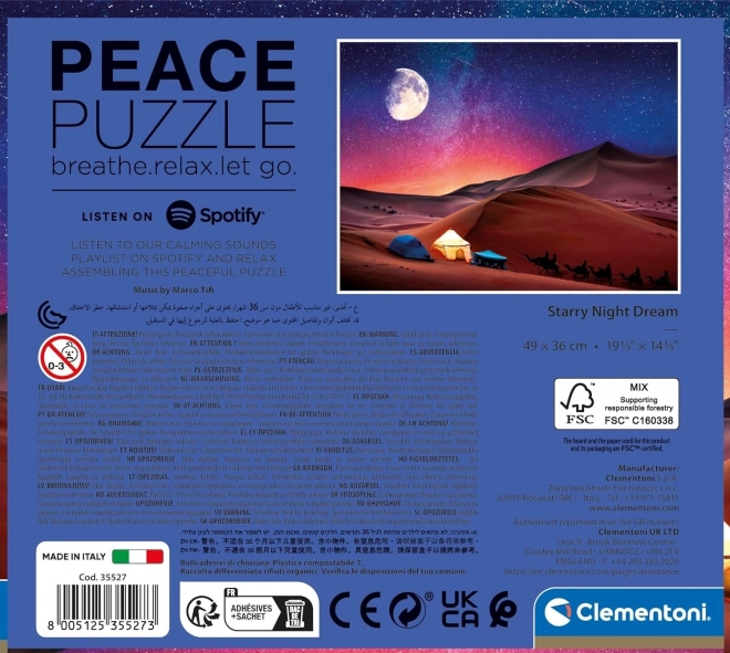 Clementoni Puzzle 500 dielikov Peace Collection - Sen pod hviezdnou oblohou