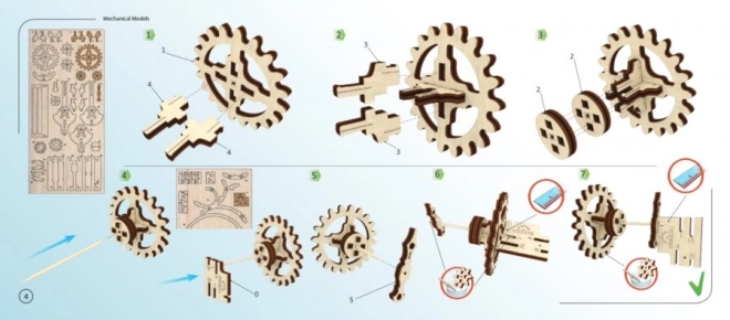 Ugears 3D puzzle - Časovač hodín 20 min - 107 dielikov