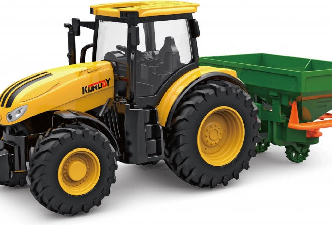 Detský traktor so svetelnými a zvukovými efektmi a príslušenstvom 27,5 cm