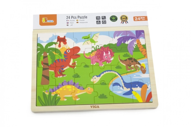 Drevené puzzle - Dinosauri