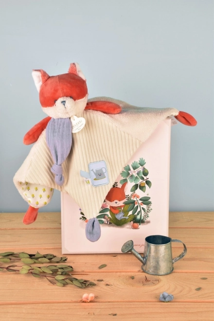 Doudou darčeková sada plyšový muchláčik líška Rozmarín 27 cm
