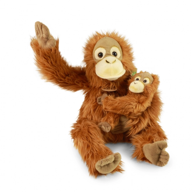 Plyšový orangutan s mláďaťom 28 cm Eco-friendly