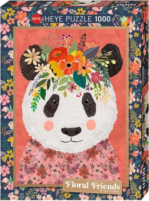 Puzzle 1000 dielikov Floral Friends, Panda, Mia Charro