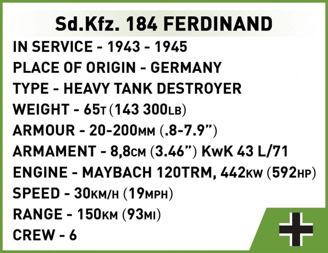 Kocky Sd.Kfz. 184 Ferdinand