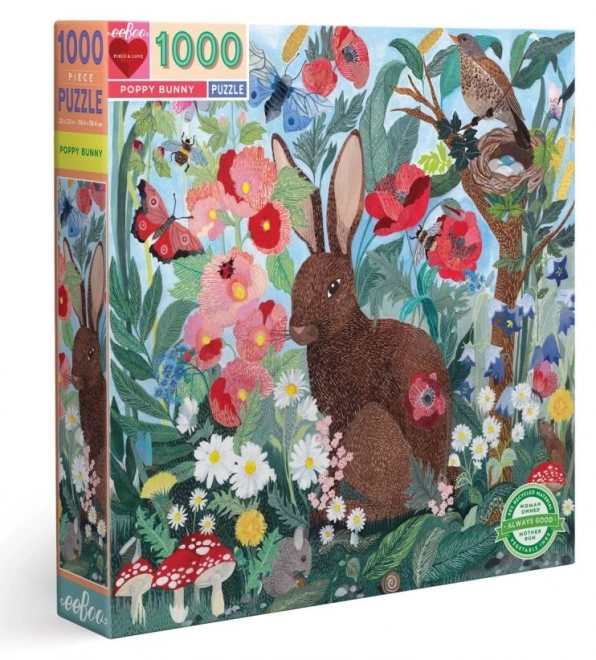 Puzzle Zajac a vlčie maky - 1000 dielikov