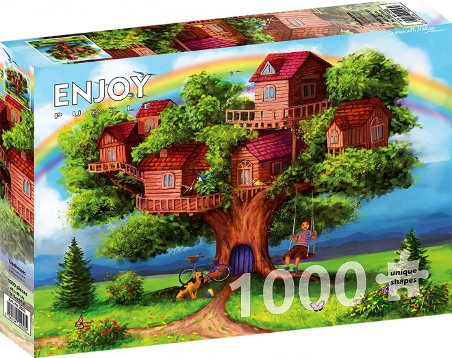 Puzzle Domy na strome 1000 dielikov