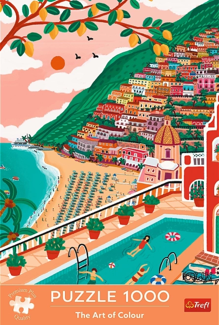 Treflo Puzzle Premium Plus Umenie Farieb: Positano, Taliansko 1000 dielikov