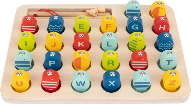 Drevená rybárska hra Učenie písmen Tooky Toy