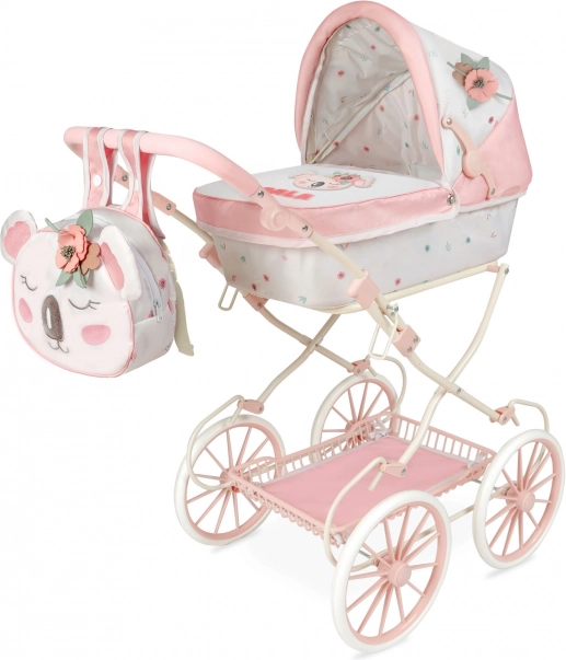 DeCuevas skladací kočík pre bábiky s batôžkom Koala 81 cm