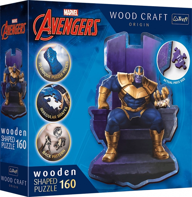 Trefl Wood Craft Origin puzzle Thanos na tróne 160 dielikov